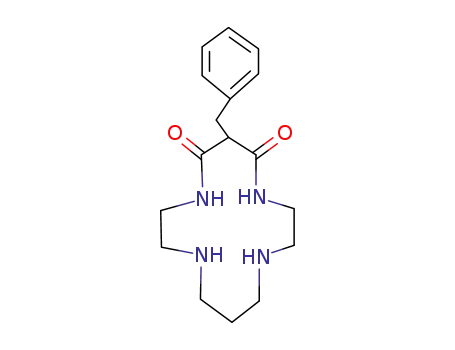 Molecular Structure of 63972-20-3 (1,4,8,11-Tetraazacyclotetradecane-5,7-dione, 6-(phenylmethyl)-)