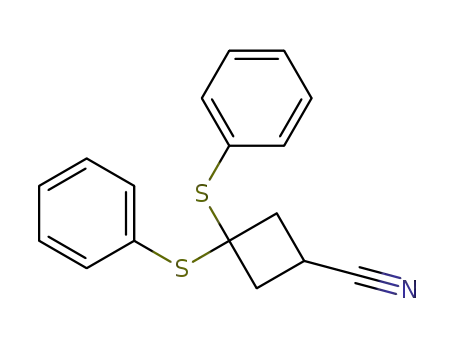 3,3-Bis(phenylsulfanyl)cyclobutane-1-carbonitrile