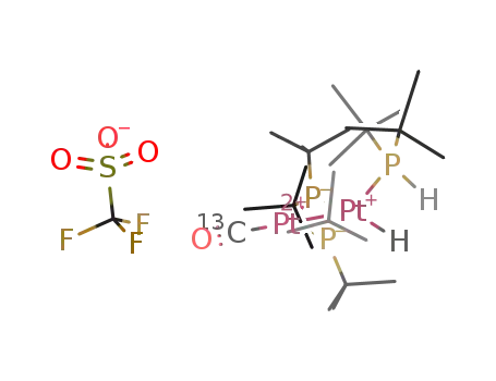 [((13)CO)Pt(μ-P(C(CH3)3)2)2Pt(hydride)(PH(C(CH3)3)2)](SO3CF3)