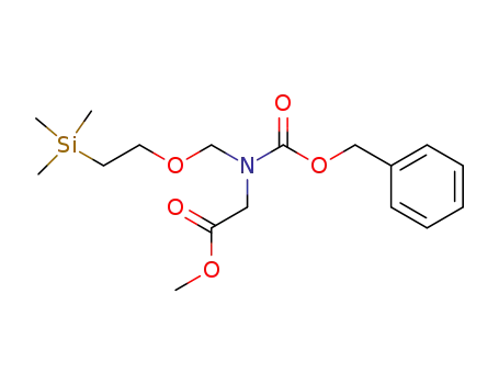 Molecular Structure of 133473-88-8 (N-<<(trimethylsilyl)ethoxy>methyl>carbobenzoxyglycine methyl ester)