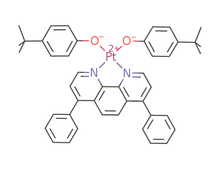 4,7-diphenyl-1,10-phenanhroline bis-4-tert-butylphenolateplatinum(II)