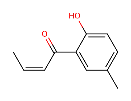 Molecular Structure of 117457-73-5 (cis-1-(2-hydroxy-5-methylphenyl)-2-buten-1-one)