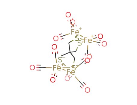 Molecular Structure of 1037310-07-8 ([Fe2(CO)6]2(μ-SCH2)4C])