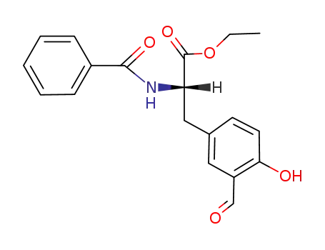 Molecular Structure of 116507-44-9 (L-Tyrosine, N-benzoyl-3-formyl-, ethyl ester)