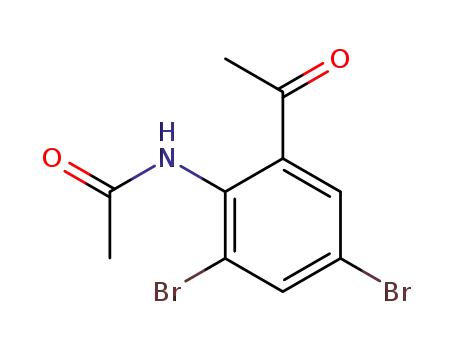 Molecular Structure of 88092-70-0 (Acetamide, N-(2-acetyl-4,6-dibromophenyl)-)