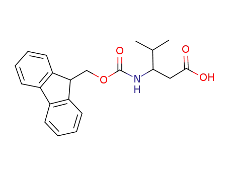 Molecular Structure of 282524-93-0 (3-(FMoc-aMino)-4-Methylpentanoic acid)