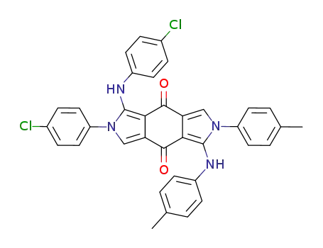 Molecular Structure of 90827-51-3 (2-(4-Chlorphenyl)-1-(4-chlorphenylamino)-6-(4-methylphenyl)-5-(4-methylphenylamino)benzo<1,2-c:4,5-c'>dipyrrol-4,8(2H,6H)-dion)