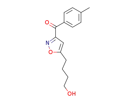 Molecular Structure of 102356-84-3 (Methanone, [5-(4-hydroxybutyl)-3-isoxazolyl](4-methylphenyl)-)