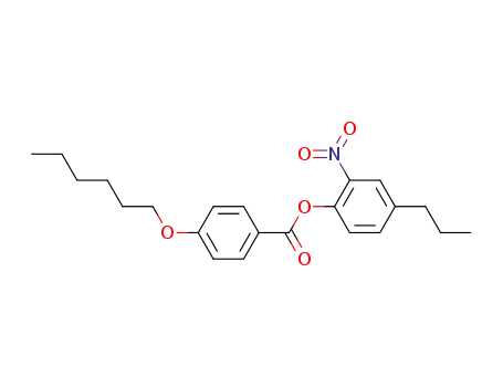 Molecular Structure of 81259-62-3 (4-Hexyloxy-benzoic acid 2-nitro-4-propyl-phenyl ester)