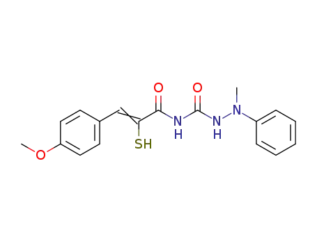 2-mercapto-3-(4-methoxyphenyl)-N-(N-methyl-N-phenylhydrazinocarbonyl)propenamide