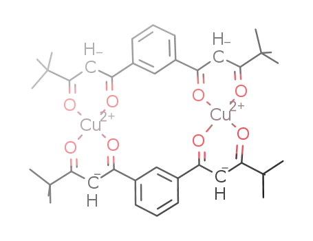 Molecular Structure of 912540-27-3 (Cu<sub>2</sub>(1,1'-(1,3-phenylene)-bis(4,4-dimethylpentane-1,3-dione<sup>(2-)</sup>)2)