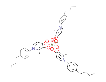 tris(1-(p-(n-butyl)phenyl)-2-methyl-3-hydroxy-4-pyridinonato)vanadium(IV)<sup>(1+)</sup>