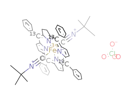 meso-<sup>(13)</sup>C-[(tetraphenylchlorinato)iron(III)(t-BuNC)2]ClO<sub>4</sub>