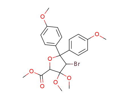 4-Bromo-3,3-dimethoxy-5,5-bis-(4-methoxy-phenyl)-tetrahydro-furan-2-carboxylic acid methyl ester