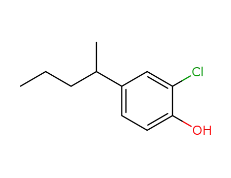 Molecular Structure of 63762-54-9 (Phenol, 2-chloro-4-(1-methylbutyl)-)