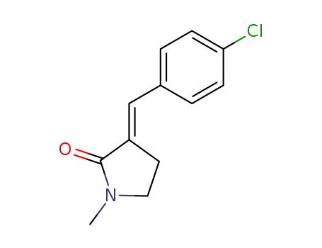 Molecular Structure of 91040-20-9 (2-Pyrrolidinone, 3-[(4-chlorophenyl)methylene]-1-methyl-, (E)-)