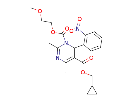 2,4-Dimethyl-6-(2-nitro-phenyl)-6H-pyrimidine-1,5-dicarboxylic acid 5-cyclopropylmethyl ester 1-(2-methoxy-ethyl) ester