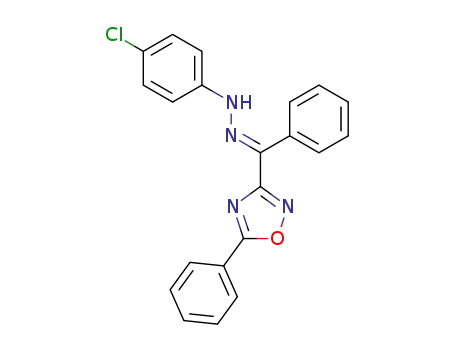 Molecular Structure of 128102-53-4 (phenyl-(5-phenyl-[1,2,4]oxadiazol-3-yl)-methanone (4-chloro-phenyl)-hydrazone)