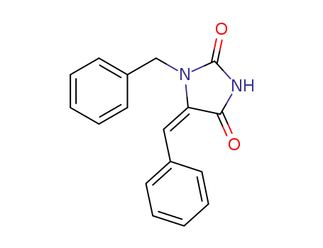 Molecular Structure of 1187307-77-2 ((E)-5-benzylidene-1-benzylhydantoin)