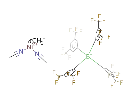 (CH<sub>2</sub>CHCH<sub>2</sub>)Ni(NCCH<sub>3</sub>)2<sup>(1+)</sup>*B(C<sub>6</sub>H<sub>3</sub>(CF<sub>3</sub>)2)4<sup>(1-)</sup>=(CH<sub>2</sub>CHCH<sub>2</sub>)Ni(NCCH<sub>3</sub>)2B(C<sub>6</sub>H<sub>3</sub>(CF<sub>3</sub>)2)4