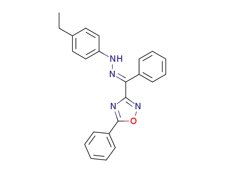 N-(4-Ethyl-phenyl)-N'-[1-phenyl-1-(5-phenyl-[1,2,4]oxadiazol-3-yl)-meth-(E)-ylidene]-hydrazine