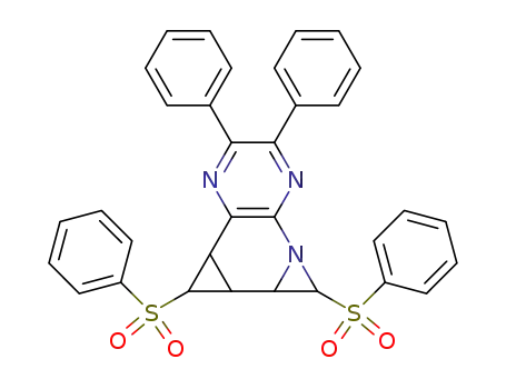 1a,1b,2,7b-tetrahydro-5,6-diphenyl-1,2-bis(phenylsulfonyl)-1H-azirino<1'.2':1.6>cyclopropa<4.5>pyrido<2.3>pyrazine