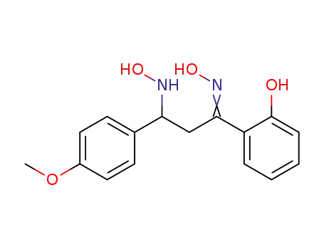 Molecular Structure of 61495-71-4 (1-Propanone,
3-(hydroxyamino)-1-(2-hydroxyphenyl)-3-(4-methoxyphenyl)-, oxime)