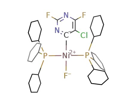 Molecular Structure of 433725-49-6 (trans-[NiF(4-C<sub>4</sub>N<sub>2</sub>ClF<sub>2</sub>)(P(C<sub>6</sub>H<sub>11</sub>)3)2])