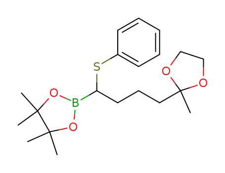 1,3,2-Dioxaborolane,
4,4,5,5-tetramethyl-2-[4-(2-methyl-1,3-dioxolan-2-yl)-1-(phenylthio)butyl]-