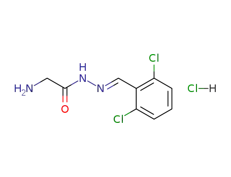 Molecular Structure of 128153-70-8 (Glycine,[(2,6-dichlorophenyl)methylene]hydrazide, monohydrochloride (9CI))