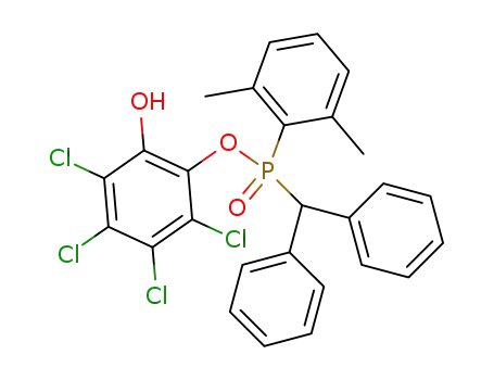 Molecular Structure of 89291-05-4 (Phosphinic acid, (2,6-dimethylphenyl)(diphenylmethyl)-,
2,3,4,5-tetrachloro-6-hydroxyphenyl ester)