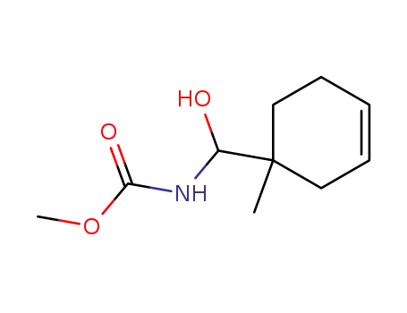 Molecular Structure of 112622-20-5 (Carbamic acid, [hydroxy(1-methyl-3-cyclohexen-1-yl)methyl]-, methyl
ester)