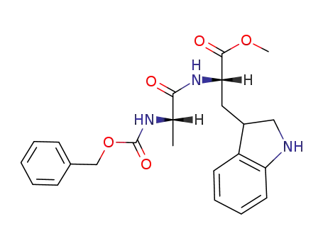 Molecular Structure of 68262-56-6 (L-Alanine,
3-(2,3-dihydro-1H-indol-3-yl)-N-[N-[(phenylmethoxy)carbonyl]-L-alanyl]-,
methyl ester)