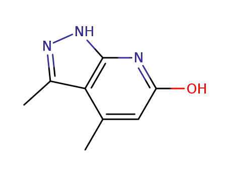 Molecular Structure of 63928-61-0 (6H-Pyrazolo[3,4-b]pyridin-6-one, 1,7-dihydro-3,4-dimethyl-)