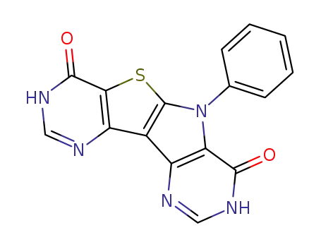 6-Phenyl-4,7-dioxo-3,4,6,7-tetrahydro-pyrimido<4,5'-4,5>thieno<2,3-b>pyrimido<4,3-b>pyrrol