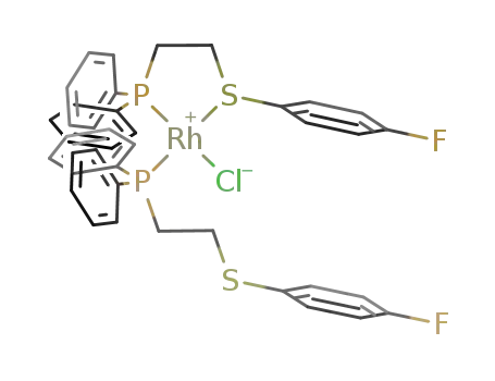 cis-[κ2-(2-(4-fluorophenylthio)ethyl)diphenylphosphine)-κ1-(2-(4-fluorophenylthio)ethyl)diphenylphosphine)ClRh]
