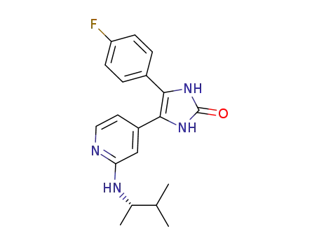 (S)-4-(4-fluorophenyl)-5-[2-(3-methylbutan-2-ylamino)pyridin-4-yl]-1,3-dihydroimidazol-2-one