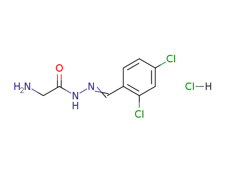 Molecular Structure of 128153-85-5 (Glycine,[(2,4-dichlorophenyl)methylene]hydrazide, monohydrochloride (9CI))