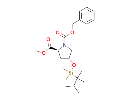 (2S,4R)-1-(Benzyloxycarbonyl)-4-<dimethyl(1,1,2-trimethylpropyl)silyloxy>-2-pyrrolidincarbonsaeure-methylester