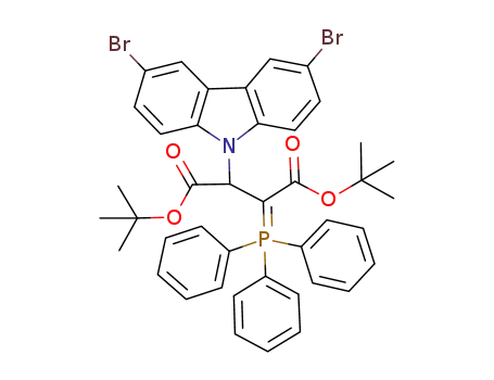 Molecular Structure of 1190703-81-1 (di-tert-buthyl 2-(3,6-dibromocarbazole-9-yl)-3-(triphenylphosphoranylidene)-butanedioate)