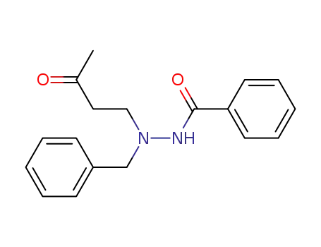 Molecular Structure of 95684-03-0 (Benzoic acid, 2-(3-oxobutyl)-2-(phenylmethyl)hydrazide)