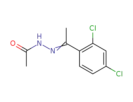 Molecular Structure of 128153-95-7 (Acetic acid,2-[1-(2,4-dichlorophenyl)ethylidene]hydrazide)