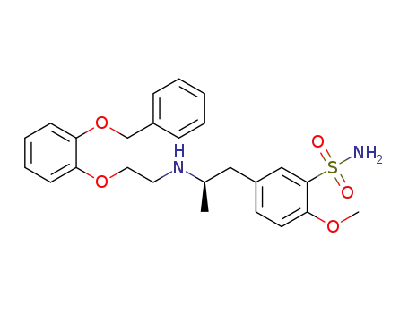 Molecular Structure of 1262059-03-9 ((-)-5-[(2R)-2-({2-[2-(benzyloxy)phenoxy]ethyl}amino)propyl]-2-methoxybenzenesulfonamide)