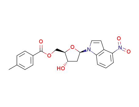 1-<2-Deoxy-5-O-(4-methylbenzoyl)-β-D-erythro-pentofuranosyl>-4-nitro-1H-indole
