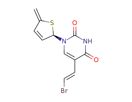 5-((E)-2-Bromo-vinyl)-1-((R)-5-methylene-2,5-dihydro-thiophen-2-yl)-1H-pyrimidine-2,4-dione