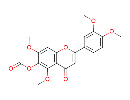 4H-1-Benzopyran-4-one,
6-(acetyloxy)-2-(3,4-dimethoxyphenyl)-5,7-dimethoxy-