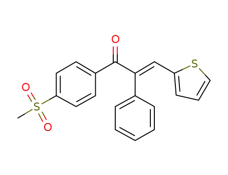 (E)-1-(4-(methylsulfonyl)phenyl)-2-phenyl-3-(thiophen-2-yl)prop-2-en-1-one