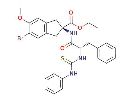 ethyl (R,S)-5-bromo-2-(3-phenyl-2-(3-phenylthioureido)propanamido)-6-methoxyindane-2-carboxylate