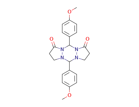 5,11-bis-(4-methoxy-phenyl)-perhydro-dipyrazolo(1,2-a;1',2'-d)(1,2,4,5)tetrazine-dione-(1,9)