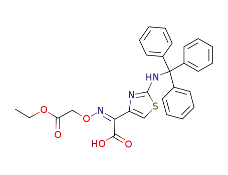 acide (ethoxy-2 oxo-2 ethoxy)-imino-2 Z (tritylamino-2 thiazolyl-4)-2 acetique